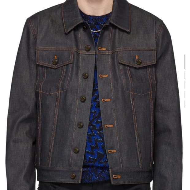 [M] 생로랑 클래식 데님 자켓 인디고