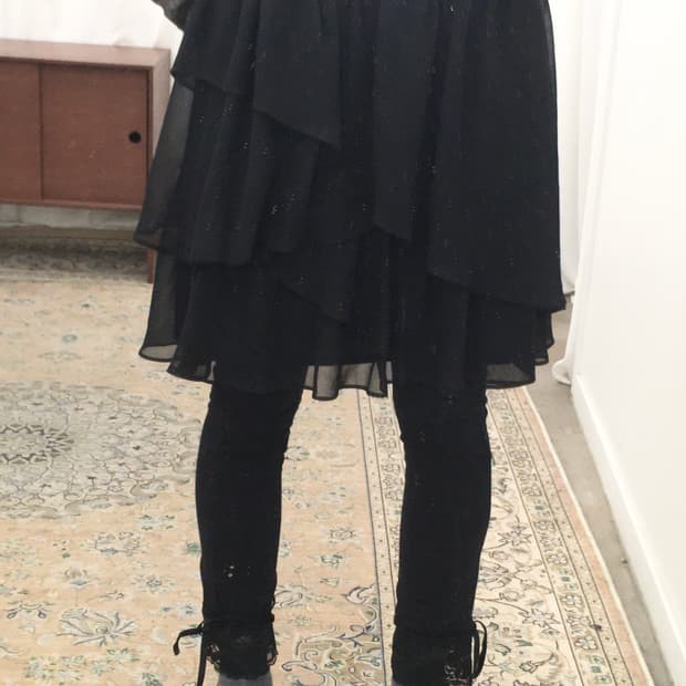 블랙 캉캉 스커트