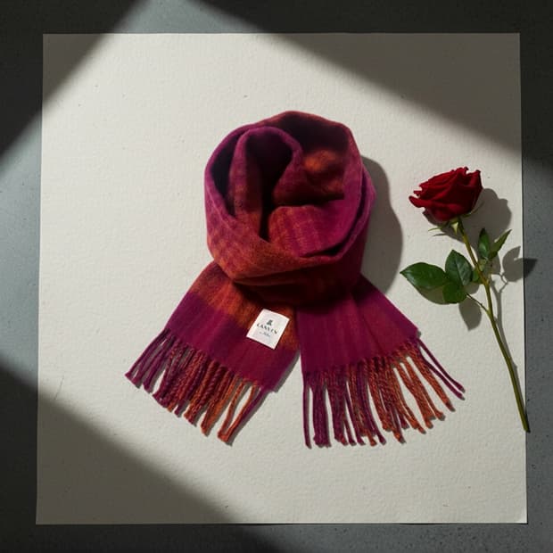 LANVIN 랑방 캐시미어 타탄체크 머플러