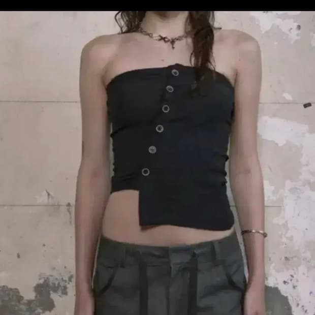 보헤미안서울 보헴서 OBLIQUE BUTTON BUSTIER 뷔스티에