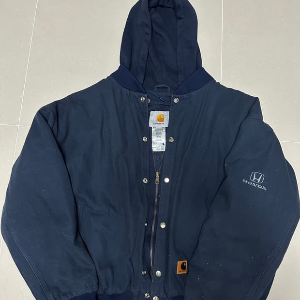 칼하트 x Honda 워크 후드자켓 네이비 XL