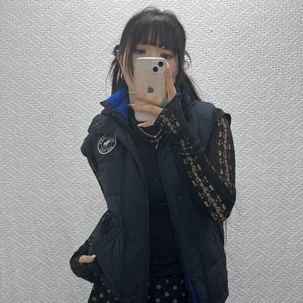 아베크롬비 올드스쿨 레트로 빈티지 패딩 조끼 XL C09078