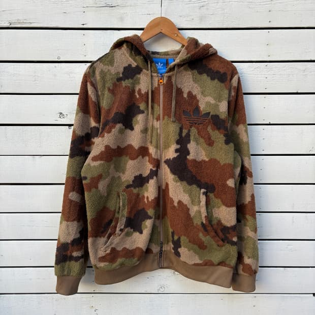 Adidas 아디다스 플리스 카모 후드집업