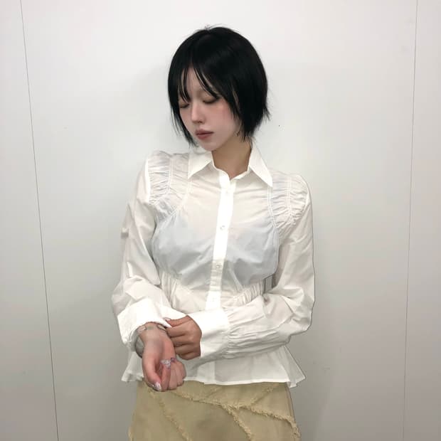 화이트 셔링 셔츠