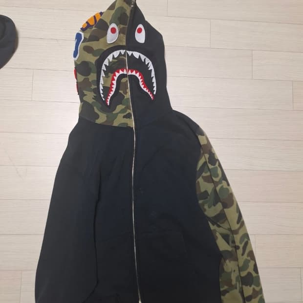 베이프 녹계 반카모 후드집업