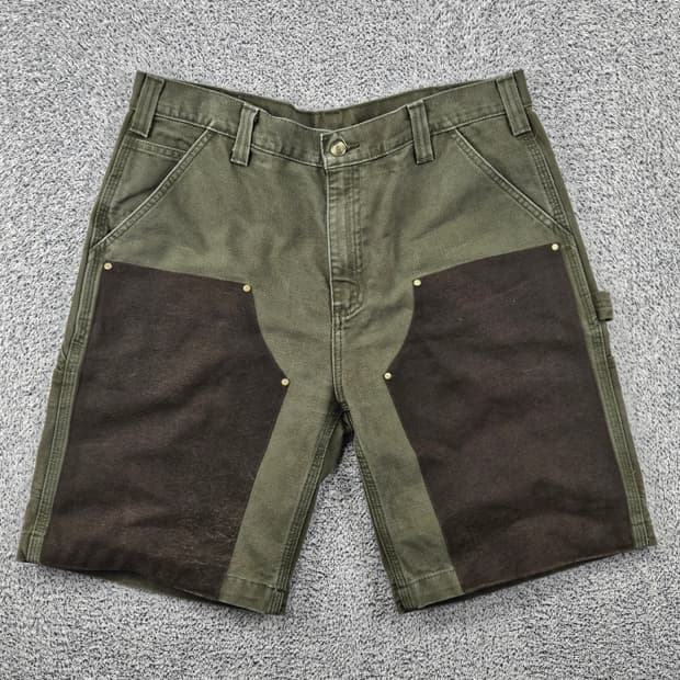 칼하트 덕캔버스 더블니 워크 쇼츠 반바지 커스텀 (36") / 11887