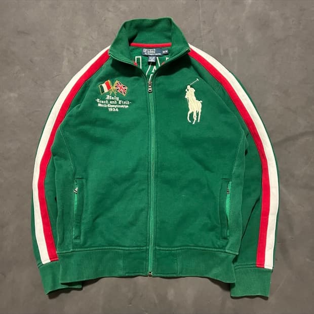90s 폴로 빅 포니(빅포니) italy 트랙 집업 자켓