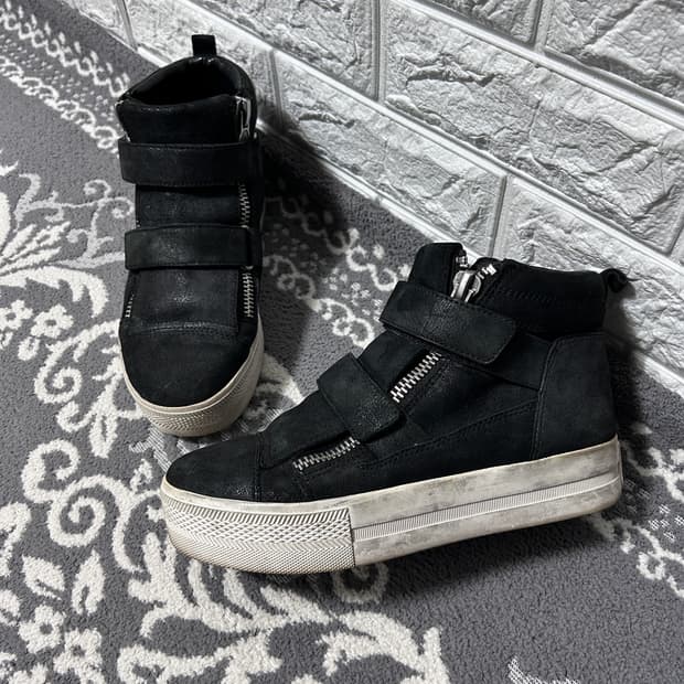 Ash 아쉬 더블 짚 더블 버클 플랫폼 하이탑 스니커즈