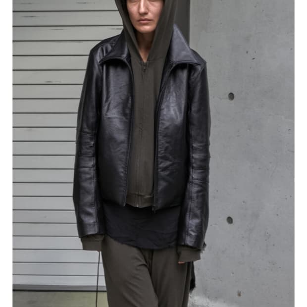 [014] 머듈 appendix leather jacket 블랙 2사이즈