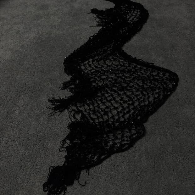 Vintage vkei punk mood fishnet scarf