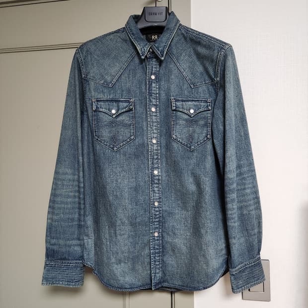 RRL 인디고 버팔로 웨스턴셔츠 L 상태최상