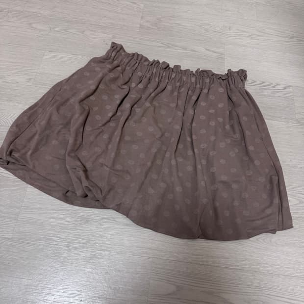 모리걸 빈티지 도트 벌룬 모카 스커트
