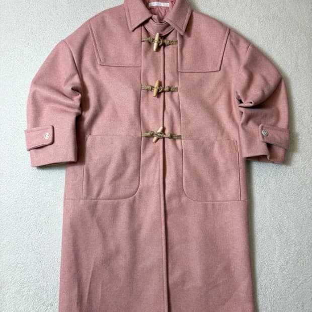 샐러드볼즈 우먼 핑크 오버핏 더플 코트 PN6829