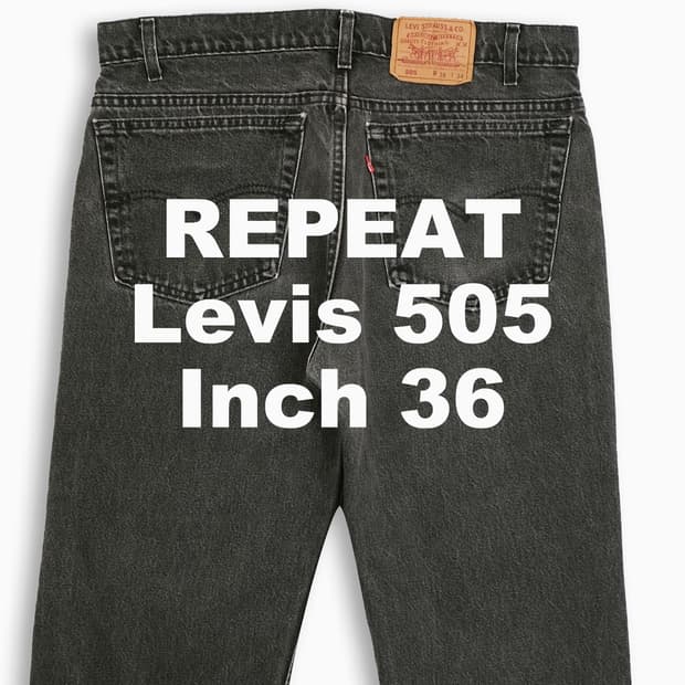 빈티지 리바이스 505 흑청 90s USA 36인치 LV5053814