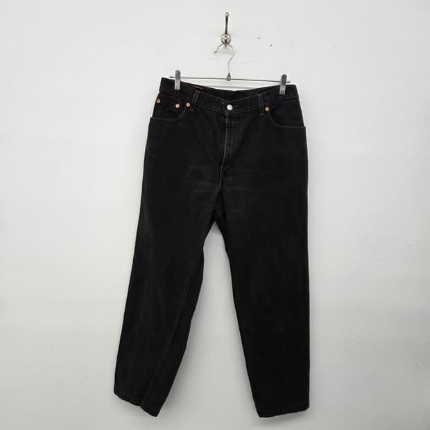 리바이스 550 90s 블랙 데님 팬츠 허리32in