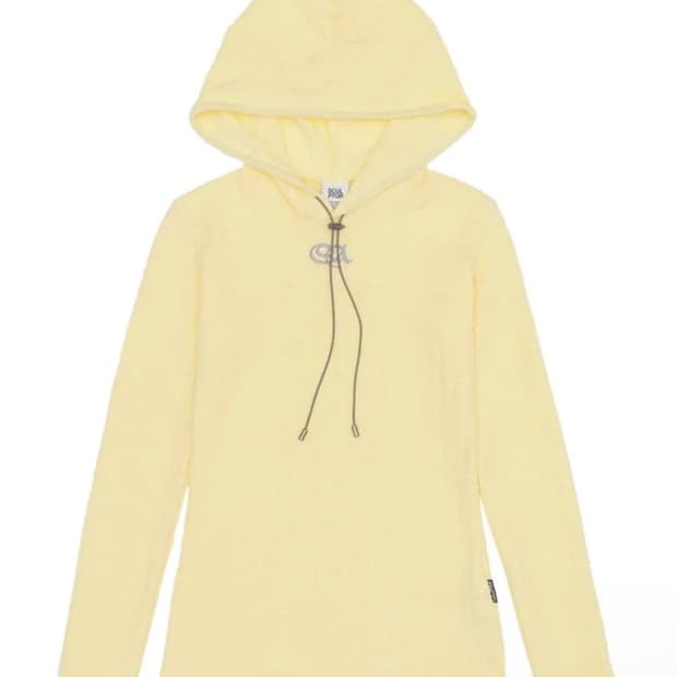 스컬프터 E-string Crinkle Hoodie Lemon