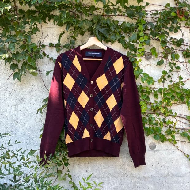 Comme Des Garcons Homme Argyle Cardigan