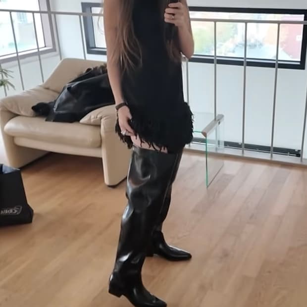 나야와시님 착용) h&m 롱부츠