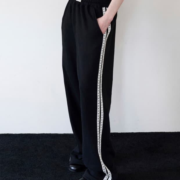 락케이크 레이스 라인 투웨이 조거팬츠 블랙 xs