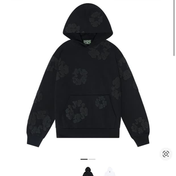 데님티어스 모노 코튼 블랙 후드 L 팝니다