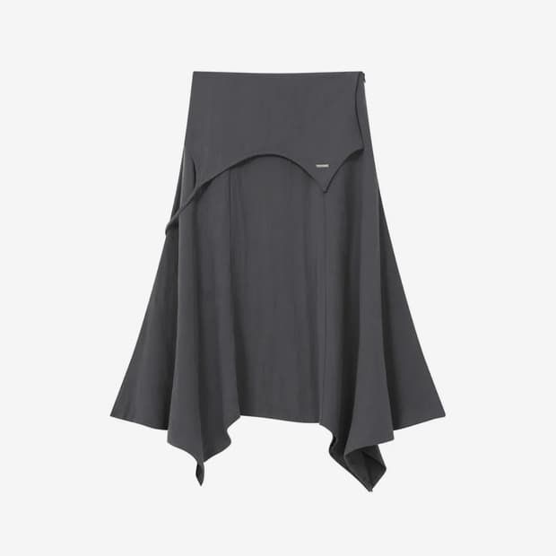 Flutter folding Skirt CHARCOAL