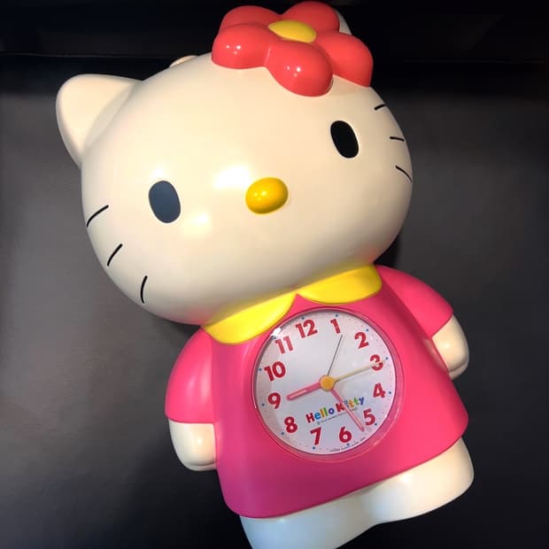 1997 빈티지 카오하나 키티 대형 알람시계