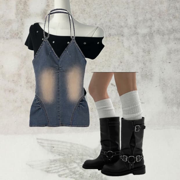 배디 여름핫걸 홀터탑 세트코디