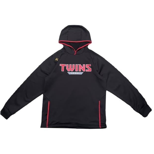 DESCENTE LG 트윈스 기모 후드티 블랙 XL