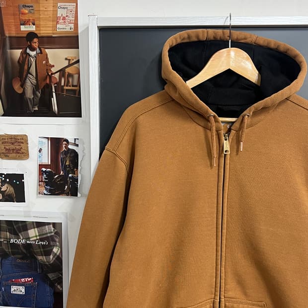 Carhartt 칼하트 레인 디펜더 브라운 된장 후드집업 