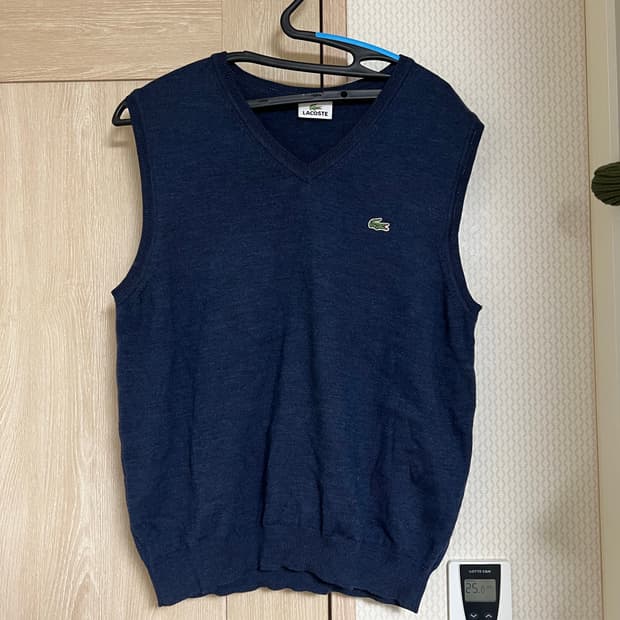 라코스테 빈티지 네이비 니트 울 베스트 조끼