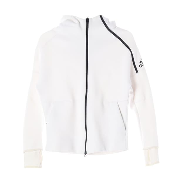 아디다스 화이트 후드집업 트레이닝 자켓 F