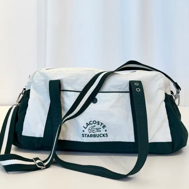 스타벅스 X 라코스테 (lacoste)멀티플백