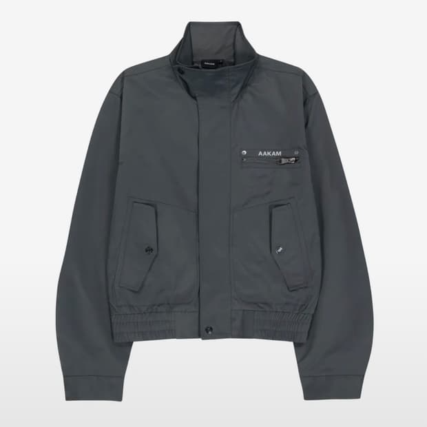 아캄 하이넥 버튼 자켓 다크 그레이 1사이즈