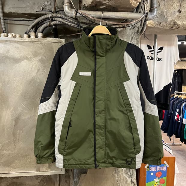 컬럼비아 배색 바람막이 자켓 카키 #csz2678