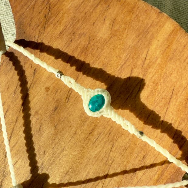 미니 크리소콜라 보헤미안 마크라메 원석 팔찌