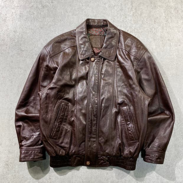 [L] 90s Vintage 빈티지 브라운 양가죽 봄버자켓
