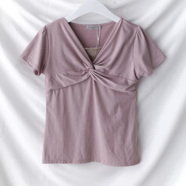 lace twist half T 