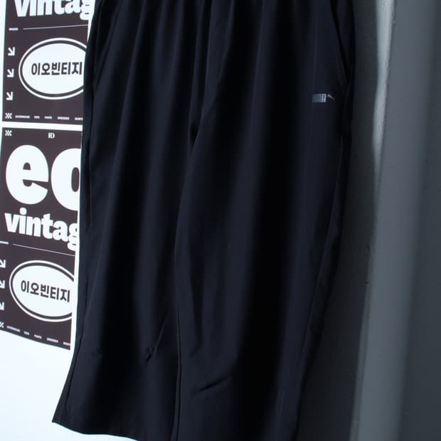 (L-XL) 퓨마 반바지 팬츠 7부 밴딩 나일론 블랙-P9869