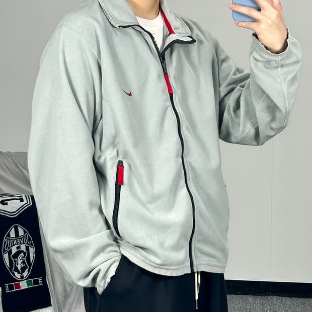 나이키 00’s 스우시 올드스쿨 오버핏 플리스 자켓 L