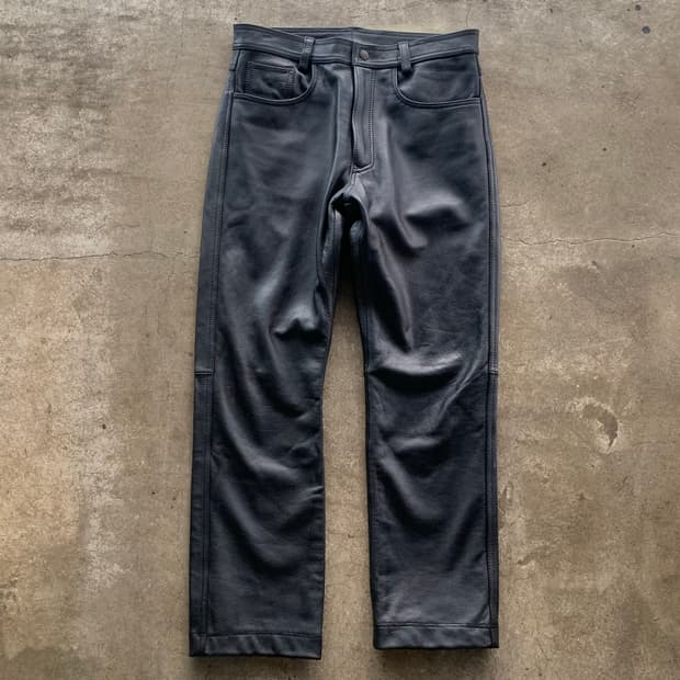 아비렉스 5포켓 레더 팬츠