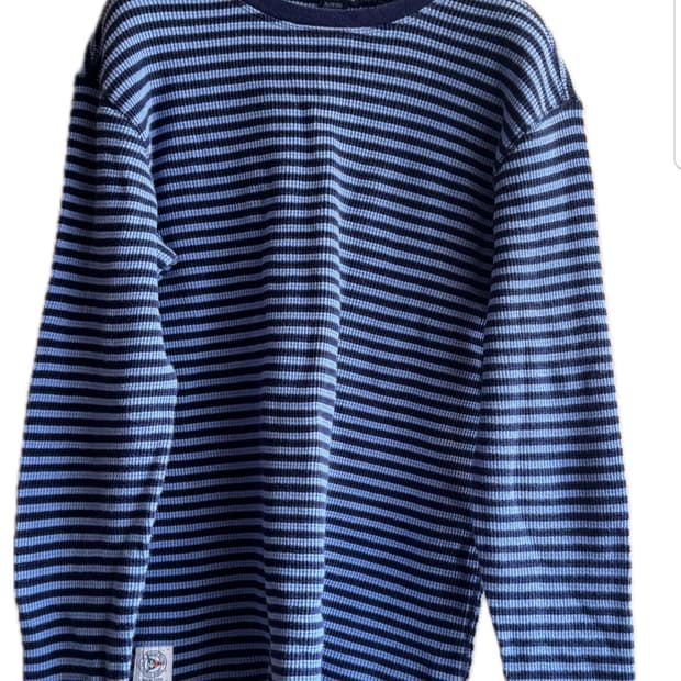 폴로 랄프로렌 스트라이프 와플 니트 맨투맨