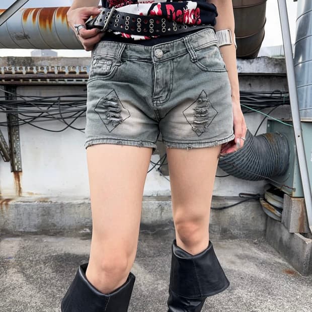 Green washing damage shorts