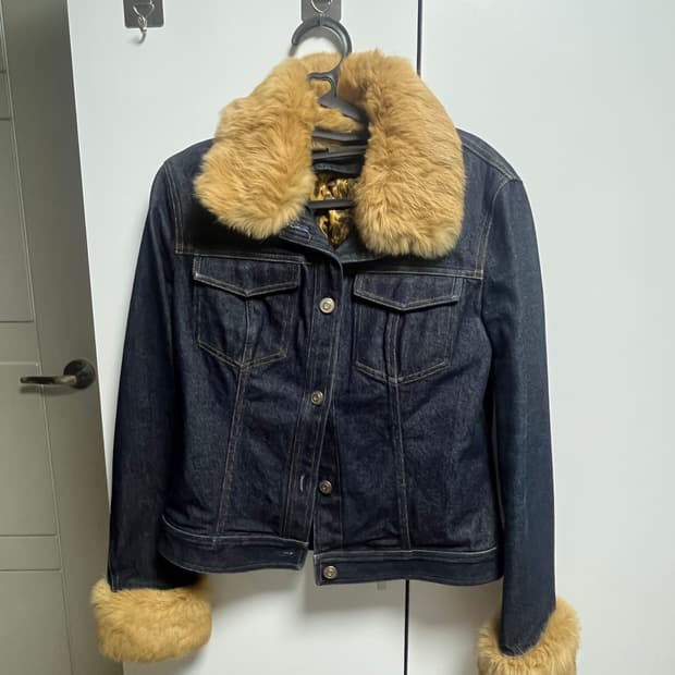 갸루 y2k 데님 퍼자켓