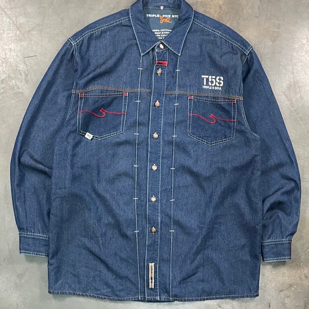 트리플5소울 올드스쿨 데님 셔츠