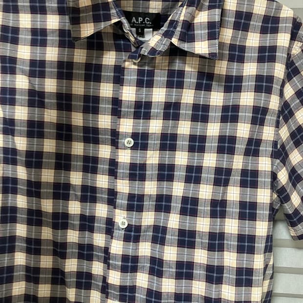 A.P.C 에페쎄  체크 반팔