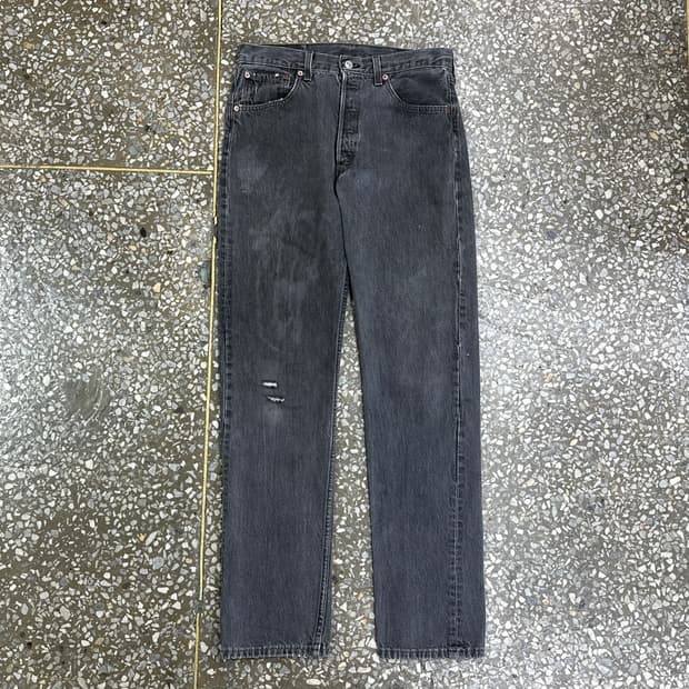 90s USA 리바이스 501 블랙 진 데님 팬츠 32