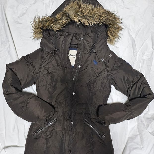 아베크롬비 갸루깔 울프죠 후드 패딩 S