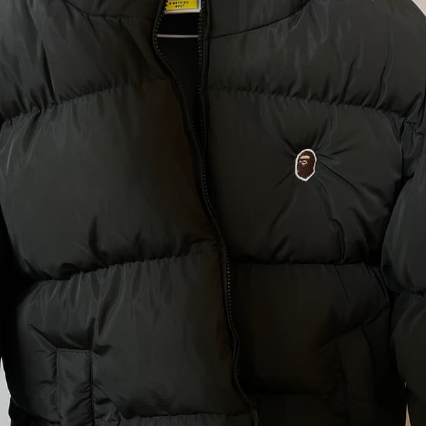 빈티지 베이프 블랙 숏패딩