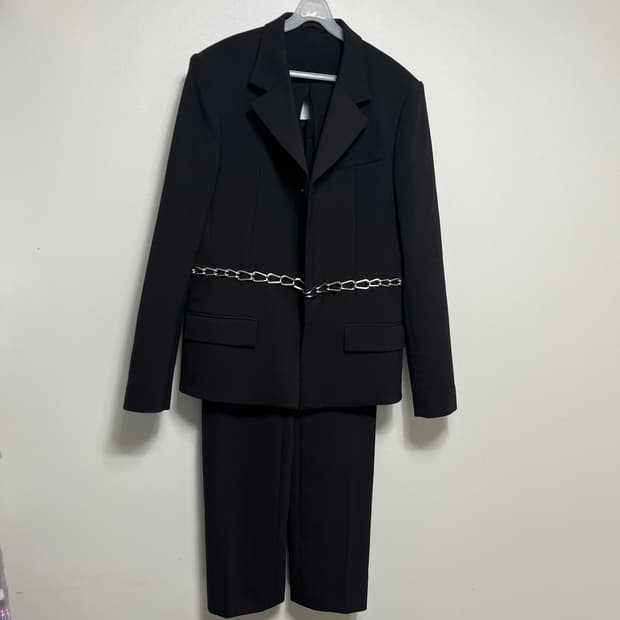 Dion lee 디온 리 체인 정장 셋업 블랙