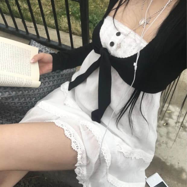 [구해요]엔젤넘버555 Mori Lace Tiered Dress 모리 